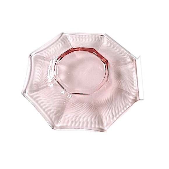 Cambridge Octagonal Pink Depression Glass Dessert Plates Set of 2 - Picture 5 of 5